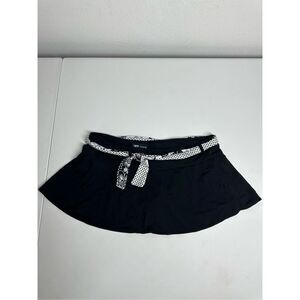 Coco Reef Bikini Bottom Skirt Black Belted Size M